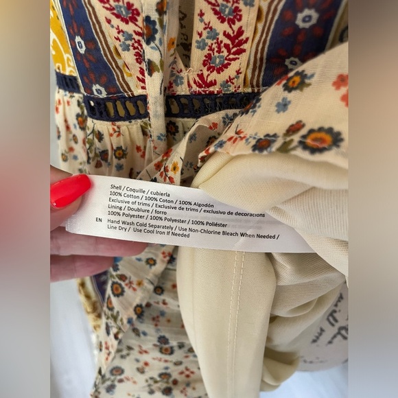 Band Of The Free Rae Mixed Print Tiered mini dress SZ small EUC - Picture 8 of 8